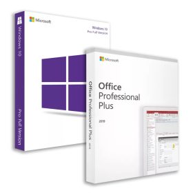   Microsoft Windows 10 Pro (Full Retail) + Microsoft Office 2019 Professional Plus (Költöztethető)